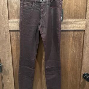 Joe's Jeans Coated Bordeaux Skinny Jeans